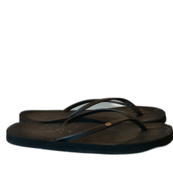 Cobian Sandals Womens Size 8 Black thin strappy Slip On Skinny Bounce - Picture 3 of 6